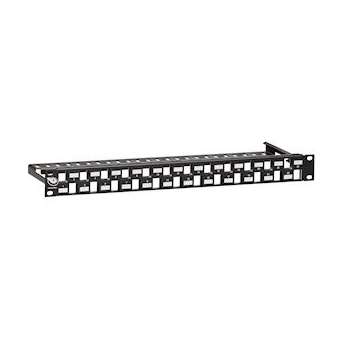 Panneau 24 ports quinconce 1U noir|Leviton Manufacturing EU Limited-BBXMMCPNLX24SIJ2M-B