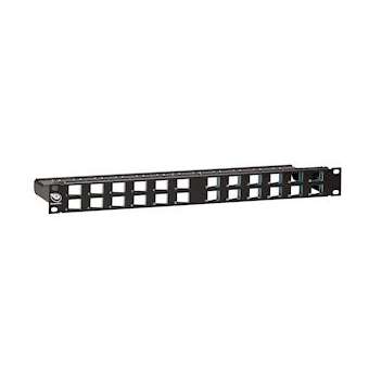 Panneau 24 ports angulaire 1U noir|Leviton Manufacturing EU Limited-BBXMMCPNLX24SIJ2MAN