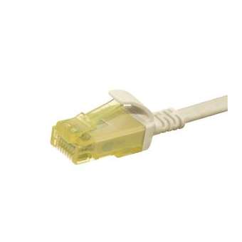 Cordon plat RJ45 GIGABIT UTP 20 m Blanc LSOH|Gigamedia-GGMFLAPU20MWH