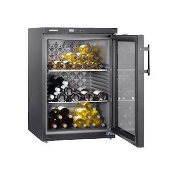 Cave à vin, noir mat, porte vitrée, 66 b|Liebherr pro-LIHWKB1812CHR