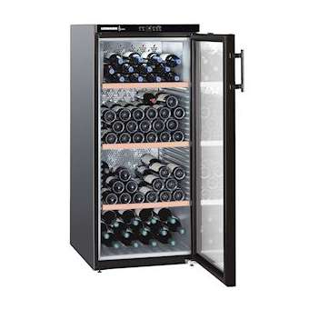 Cave à vin, noir mat, porte vitrée, 164b|Liebherr pro-LIHWKB3212CHR