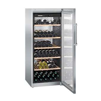 Cave à vin, inox, porte vitrée réversible, 201b|Liebherr pro-LIHWKES4552CHR