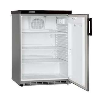 Table top positif époxy silver, 171L. Porte inox réversible avec serrure.|Liebherr pro-LIHFKVESF1805