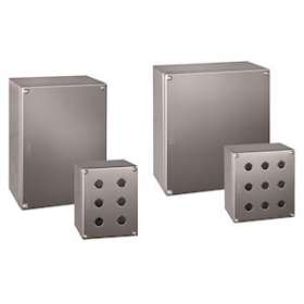Boîtier en acier inox EN 1.4301 finement satiné, étanche IP66|Limatec-LI2PE04-304A