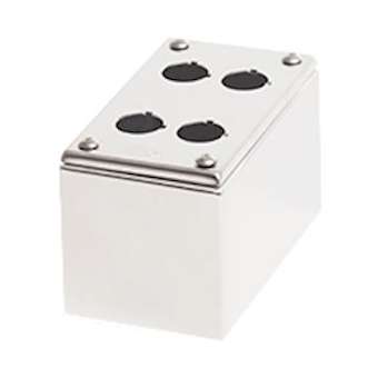 Boîtier en acier inox EN 1.4301 couvercle surbaissé, étanche IP66|Limatec-LI2PEC04-304A