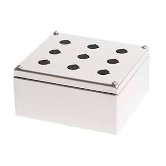 Boîtier en acier inox EN 1.4301 finement satiné, étanche IP66|Limatec-LI2PE09-304A