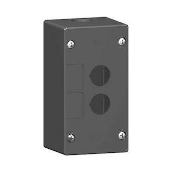 Harmony XALG - boîte à boutons vide - plastique - 2 perçages horizontaux|Schneider Electric-SCHXALG02