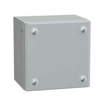 Spacial SBM - boite acier 150x150x120mm - couvercle plein|Schneider Electric-SCHNSYSBM151512