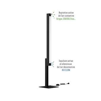 lampad'Air noir 15m² 4000K|Lod-LO2LAMP-NORM-020W-030W-40K-330-B