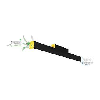 Peter Park'AIR PLUS plafonnier 1m Noir 30m² 2700k|Lod-LO2PLAF-PLUS-040W-030W-27K-1000-