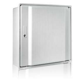 Coffret ENEDIS sans hublot, avec cuvette - Serrure rectangle - Gris|Maec-MAE0250092