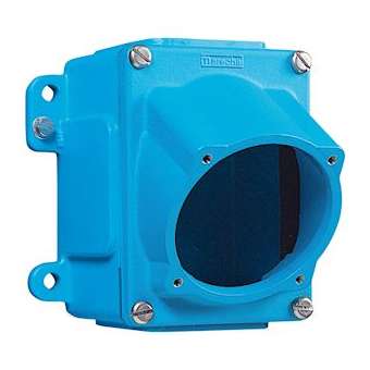 Boitier Métal bleu Size.3 +manchon incliné 30D M32|Marechal-MAR513C3M32