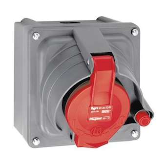 Prisinter fixe Hypra IP44/55 32A - 380V~ à 415V~ - 3P+N+T - plastique|Legrand-LEG052904