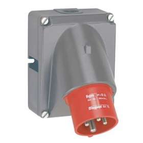 Fiche inclinée Hypra IP44 16A - 380V~ à 415V~ - 3P+N+T - plastique|Legrand-LEG052174