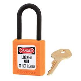 Cadenas Zenex Orange - Clé différente retenue - Anse nylon - Diamètre 6 mm|Master lock europe-SKP406ORJ