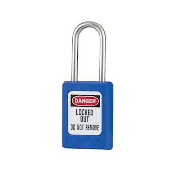 Cadenas Zenex Bleu - Clé différente - Retenue de clé - Anse inox 38 mm|Master lock europe-SKPS31BLU
