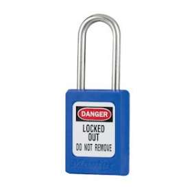Cadenas Zenex Bleu - Clé différente - Retenue de clé - Anse inox 38 mm|Master lock europe-SKPS31BLU