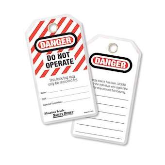 Etiquettes - Danger- Ne pas utiliser Anglais (pack de 12 étiquettes)|Master lock europe-SKP497A