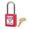 Cadenas Zenex Rouge - Clé identique - Retenue de clé - Anse 38 mm dia 6 mm