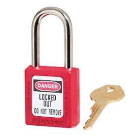 Cadenas Zenex Rouge - Clé identique - Retenue de clé - Anse 38 mm dia 6 mm|Master lock europe-SKP410KARED