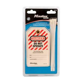 Etiquettes - Danger- Ne pas utiliser Anglais (pack de 12 étiquettes)|Master lock europe-SKP497AD