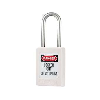 Cadenas Zenex Blanc - Clé différente - Retenue de clé - Anse inox 38 mm|Master lock europe-SKPS31WHT