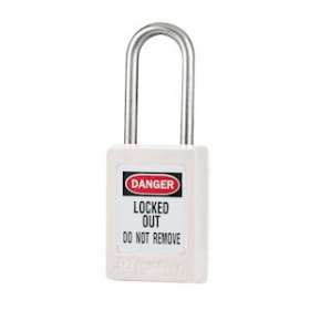 Cadenas Zenex Blanc - Clé différente - Retenue de clé - Anse inox 38 mm|Master lock europe-SKPS31WHT
