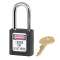 Cadenas Zenex Noir - Clé différente - Retenue de clé - Anse 38 mm dia 6 mm
