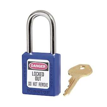 Cadenas Zenex Bleu - Clé différente - Retenue de clé - Anse 38 mm dia 6 mm|Master lock europe-SKP410BLU