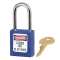 Cadenas Zenex Bleu - Clé différente - Retenue de clé - Anse 38 mm dia 6 mm|Master lock europe-SKP410BLU