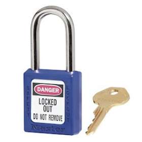 Cadenas Zenex Bleu - Clé différente - Retenue de clé - Anse 38 mm dia 6 mm|Master lock europe-SKP410BLU