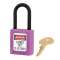 Cadenas Zenex Violet - Clé différente retenue - Anse nylon - Diamètre 6 mm