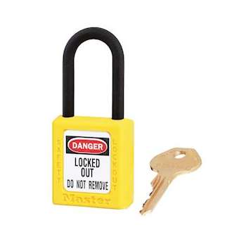 Cadenas Zenex Jaune - Clé différente retenue - Anse nylon - Diamètre 6 mm|Master lock europe-SKP406YLW