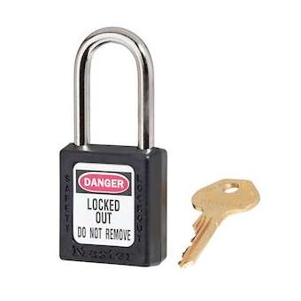 Cadenas Zenex Noir - Clé identique - Retenue de clé - Anse 38 mm dia 6 mm|Master lock europe-SKP410KABLK