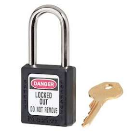 Cadenas Zenex Noir - Clé identique - Retenue de clé - Anse 38 mm dia 6 mm|Master lock europe-SKP410KABLK