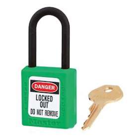 Cadenas Zenex Vert - Clé identique retenue - Anse nylon - Diamètre 6 mm|Master lock europe-SKP406KAGRN