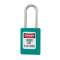 Cadenas Zenex Bleu Sarcelle - Clé différente - Retenue de clé - Anse inox 38 mm