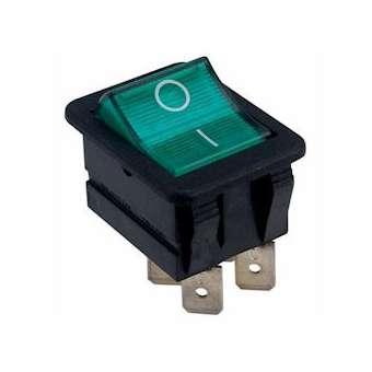 1610 F B5 250V N/KV +G001B: interrupteur ON-OFF bipolaire, découpe 27,2x22,2mm|Mci coupatan-LCI090631