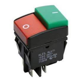 RL2T2-21-2-BK-GR/RE-P1: poussoir ON-OFF bipolaire pour découpe 30x22mm|Mci coupatan-LCI090025