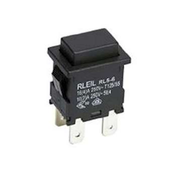 RL56-21-R-0-BK/BK-P4-0-0: poussoir ON-OFF bipolaire pour découpe 19x13mm|Mci coupatan-LCI091999