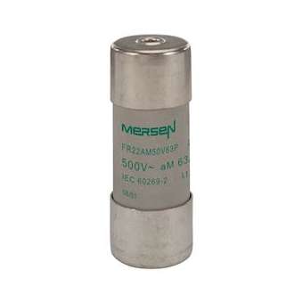 Fusible taille 22x58 - aM - 63A - 500V - Percuteur|Mersen ( ex ferraz shawmut )-FEZB217696