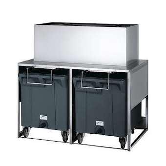 Réserve inox 50kg avec chariots de manutention|Brema-BRZDRB100S3-6
