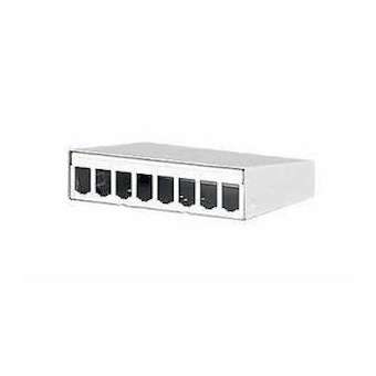 Keystone AP-boitier 8 ports blanc pur RAL9010|Metz Connect-BTE1308610802KE
