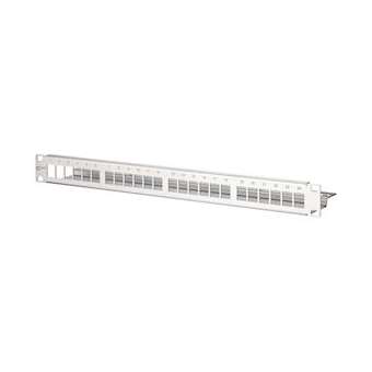 PANNEAU VIDE KEYSTONE 1U 24 RJ ACIER INOX|Metz Connect-BTE130A2100E