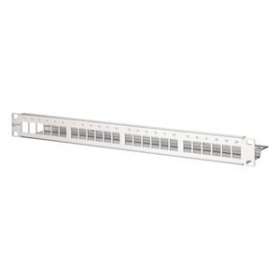 PANNEAU VIDE KEYSTONE 1U 24 RJ ACIER INOX|Metz Connect-BTE130A2100E