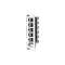 PLAQUE FRONTALE 6 KEYSTONE RJ45 POUR CHASSIS