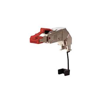 PLUG RJ45 MALE COUDE CAT8 25G|Metz Connect-BTE130G405042E