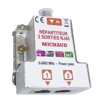 Répartiteur Grd2TV 2 sorties RJ45|Michaud-MIHLB023
