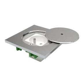 Couvercle secu. Inox 316L avec 1 prise de courant 16A 250V NF (france belgique)|Bubox Systems-BUBBFC112-2