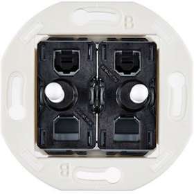 Mécanisme 2 VV ET/OU POUSSOIR BLANC POUR COLLECTION IRIS|Modelec-MD8087-020WBL